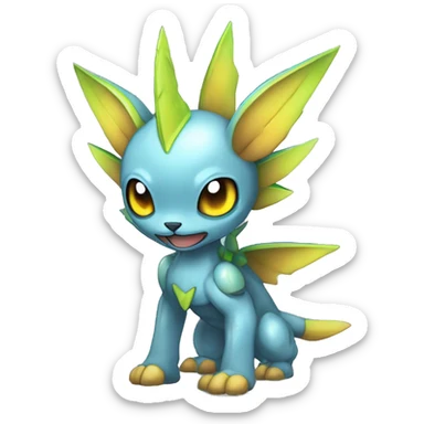 cute cool edgy ethereal alien punk Digimon-Fakemon-animal full body sticker
