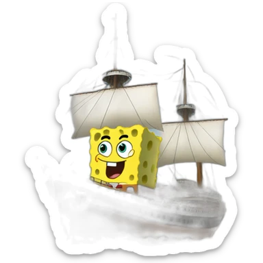 Titanic Ship SpongeBob  sticker