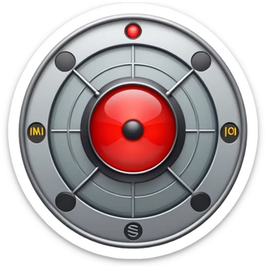 radar with red signal sticker