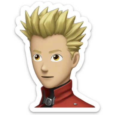 Vash the Stampede (TriGun ‘98) (Portrait, front facing, iOS 17 style) sticker