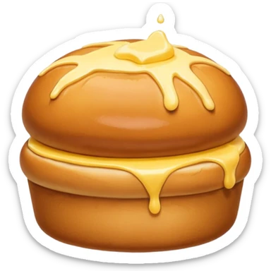 bun with butter sticker
