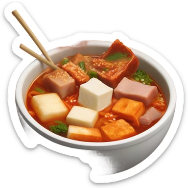 Korean kimchi stew high detail sticker