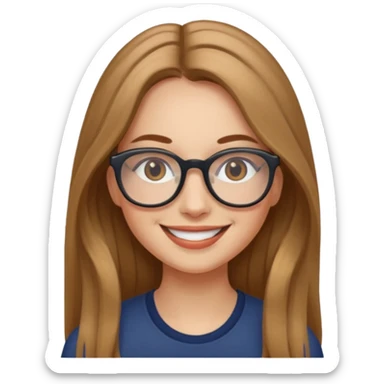 Painting Hold. Women smilling   Long hair,  lunette sticker