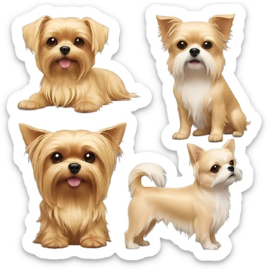 Yorkshire terrier/chihuahua/shihtzu blonde dog sticker