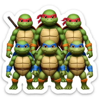 
Teenage Mutant Ninja Turtles (1987) characters sticker