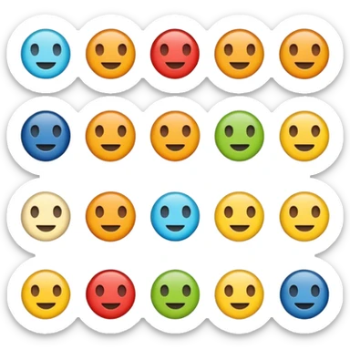 Vector minimalistic icons sticker