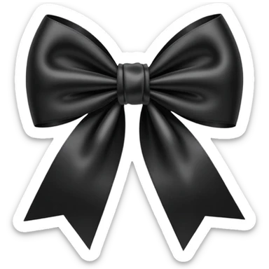 black ribbon bow sticker