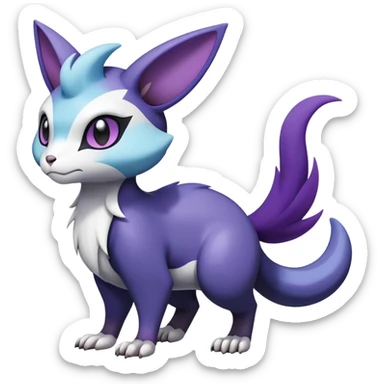 ShinyFurret-Absol-Noibat-Noivern-Hybrid (Full body) sticker
