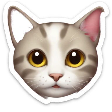 cute cat with pink blanket sticker