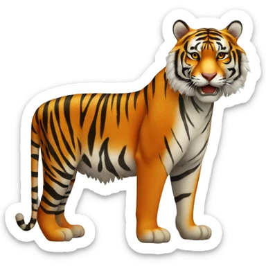 tiger with orange sticker