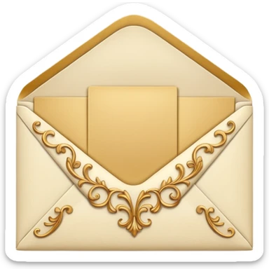 realistic wedding beautiful envelope sticker