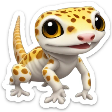 Leopard Gecko robotic sticker