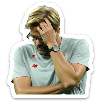 Jurgen Klopp facepalm emoji sticker