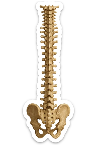 spina dosale anatomica iperrealistica 4k sticker