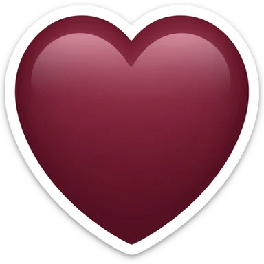 Burgundy heart sticker