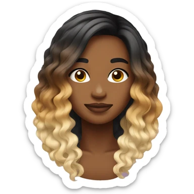 Reverse ombre hair  sticker