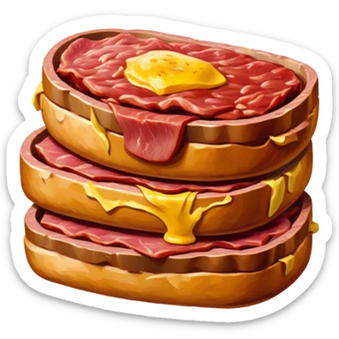 Van gogh spam meat art painting sticker