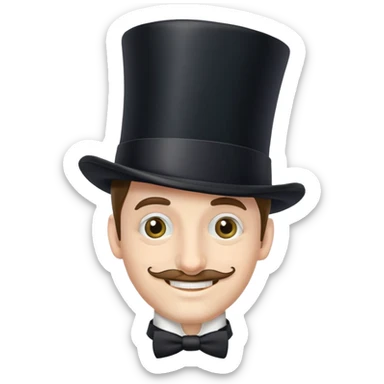 Smile de cartola e monóculo  sticker