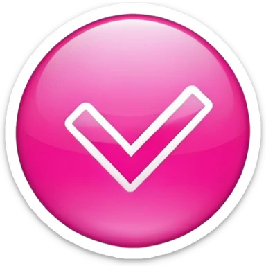 bright pink checkmark sticker