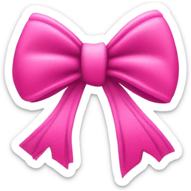 Pink bow sticker