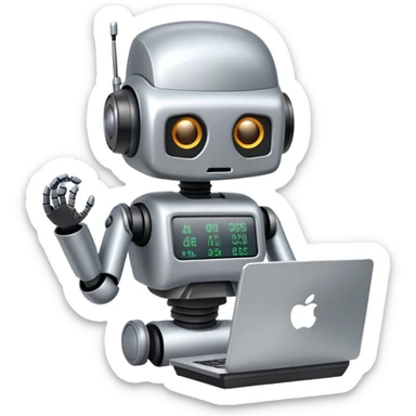 AIOps robot monitoring computer systems sticker