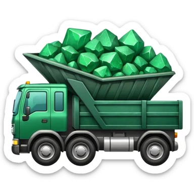 truck with emrarld ore sticker