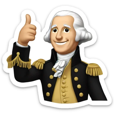 George Washington thumbs up sticker