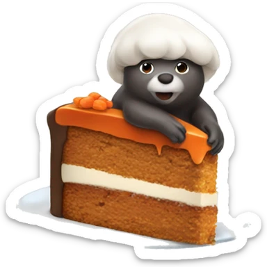 mole with carrot cake sticker