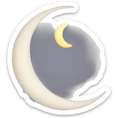 A crescent moon in croissnt sticker