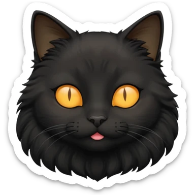 Kiss black cat sticker