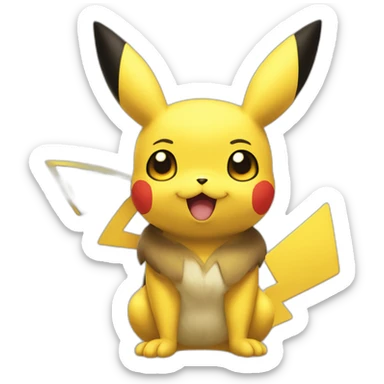 pichu pikachu raichu sticker