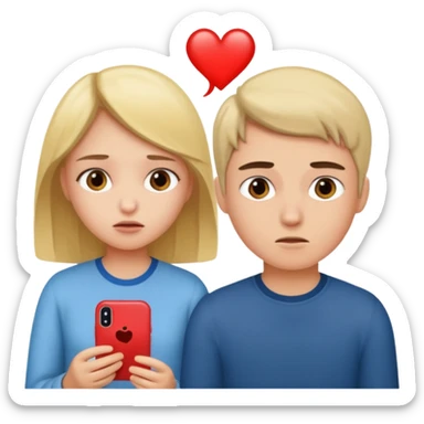 girl ignore boy sticker