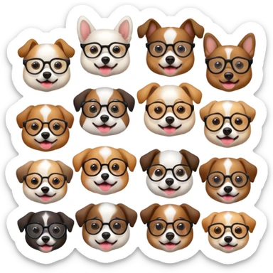 Perros con gafas sticker