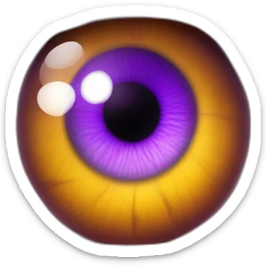 majestic godly violet iris eyeball serious intense symmetrical knowledgable sticker