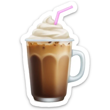 Iced coffee without whipped cream sticker