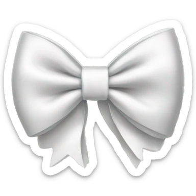 white bow sticker
