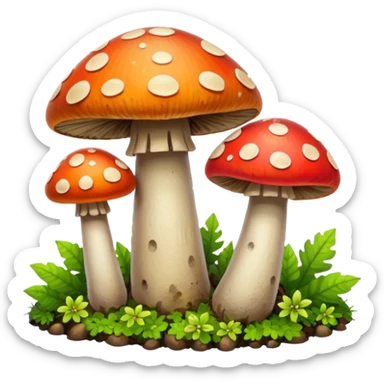 colorfull mushrooms sticker
