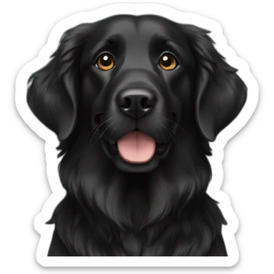 Black golden retriever sticker