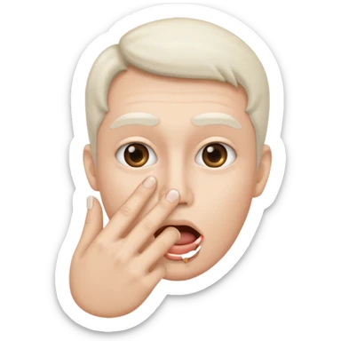 White color Shh finger and hand emoji sticker