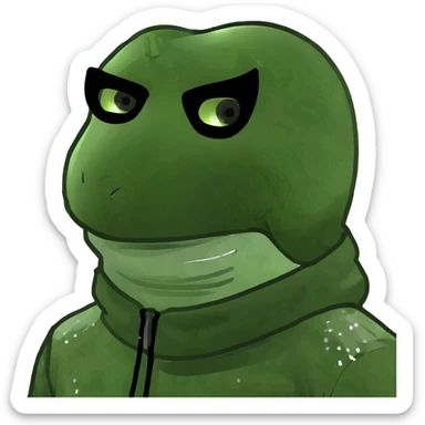 Glitter ski mask sticker