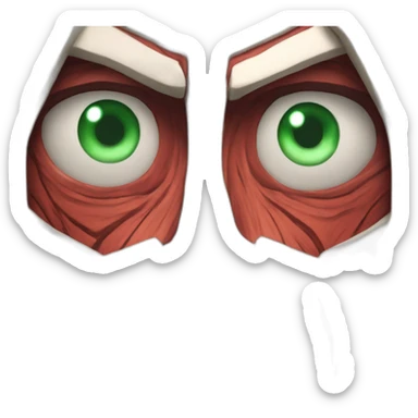 The colossal titan from attack on titan  sticker