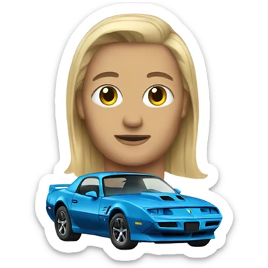 Blue trans am sticker