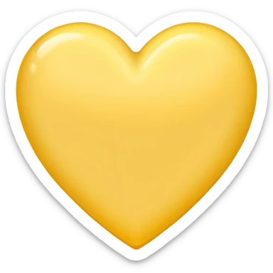 butter yellow heart sticker