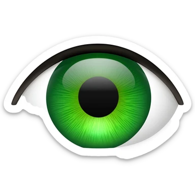 Emoji de ojo verde sticker