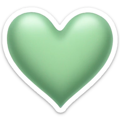 Light sage green heart sticker