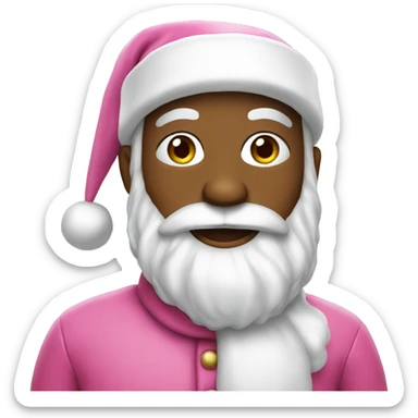 Pink santa claus sticker