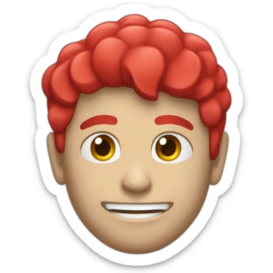 Hincha de futbol de rojo y blanco sticker