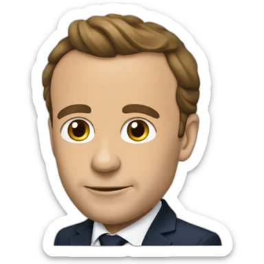 Macron a l’envers sticker