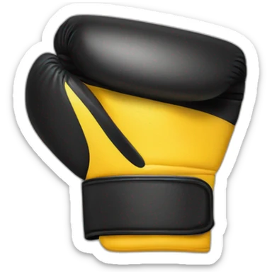 Emoji amarillo enfadada con guantes de boxeo sticker
