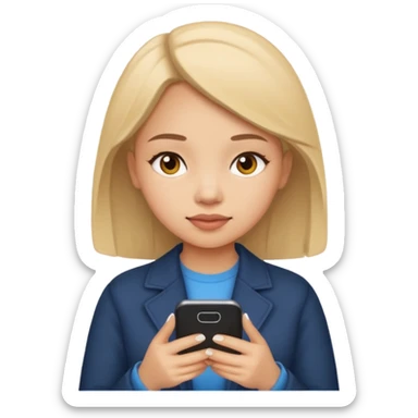 girl texting sticker